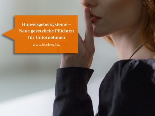 Hinweisgebersysteme – Neue Gesetzliche Pflichten Für Unternehmen - Der ...